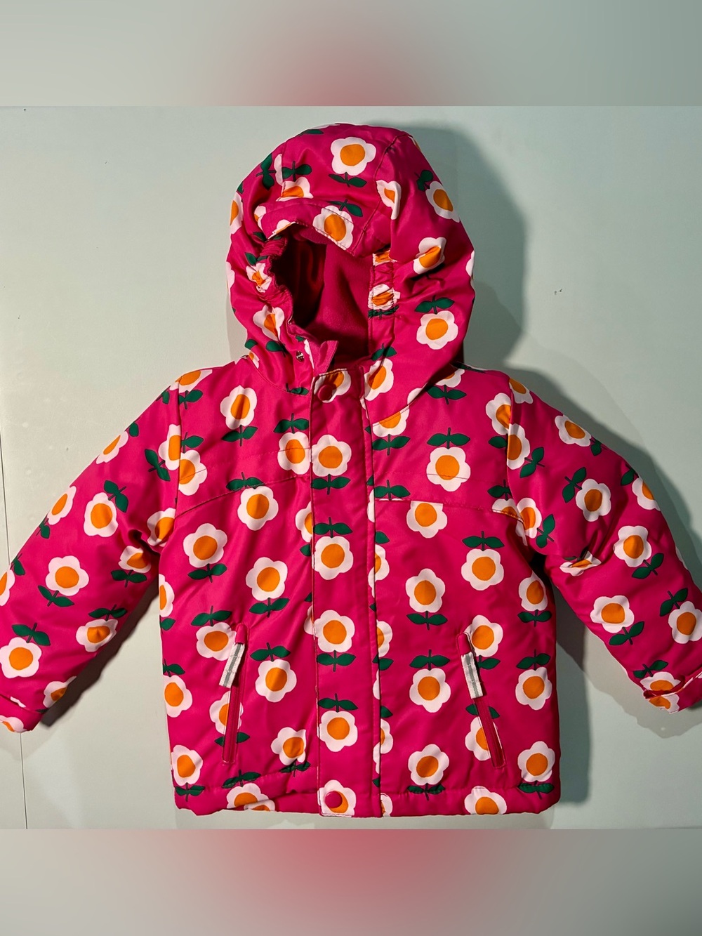 Cat & Jack Girls Pink Flower 2-in 1 Jacket